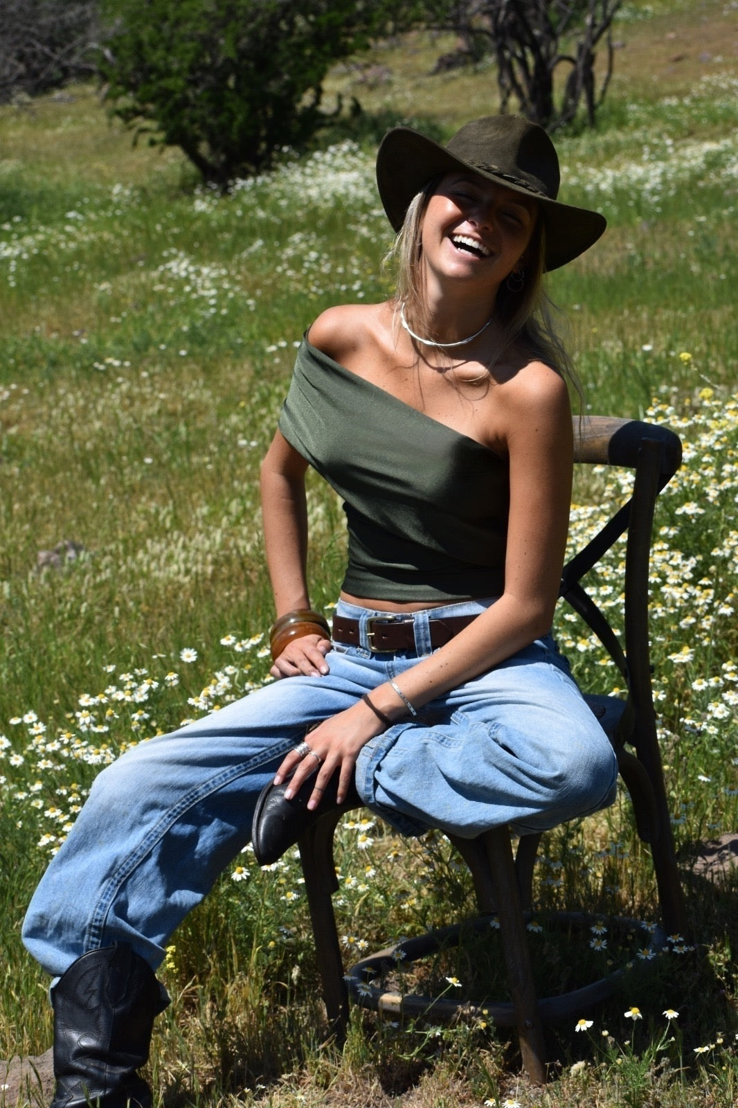 POLERA AUGUSTA - BOTANIC GREEN