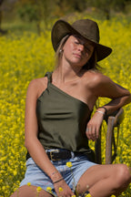 POLERA COLOMBA - BOTANIC GREEN